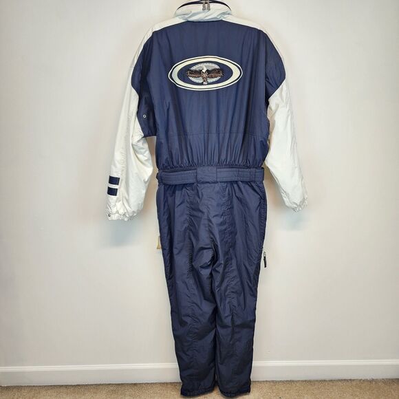 Vtg Bogner Ski Suit Snowsuit Mens EU 42 XL/XXL One Piece Blue Snow Bib Keystone - Picture 2 of 16